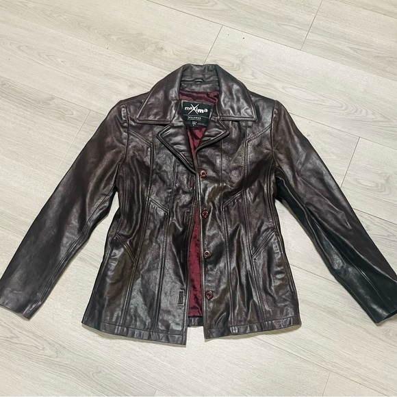 Wilson’s Maxima Real Leather Brown Jacket Sz Small - Picture 1 of 12